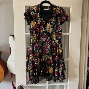 Alice + Olivia Moore Floral Mini Dress